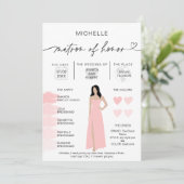 Matr of Honor Info Blush Roze Palet Infographic Kaart (Staand voorkant)