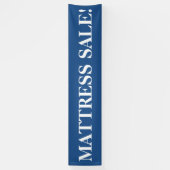 Matras verkoop eenvoudige blauw witte banner teken (Verticaal)