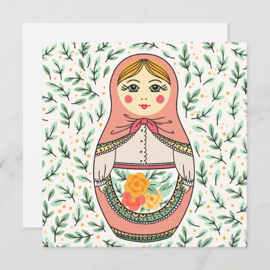 Matreshka Feestdagenkaart (Voorkant / Achterkant)