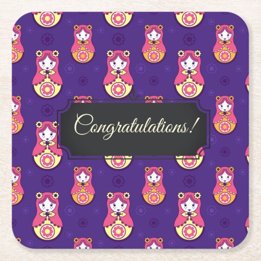  Matreshka Kartonnen Onderzetters (Voorkant)