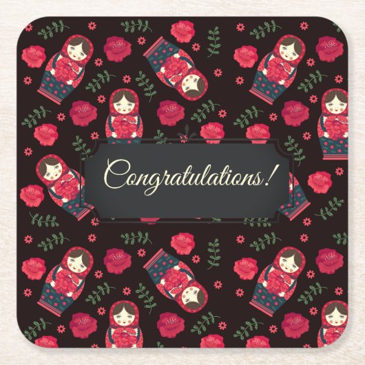  Matreshka Kartonnen Onderzetters (Voorkant)