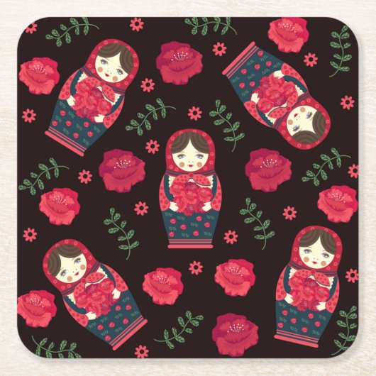 Matreshka Kartonnen Onderzetters (Voorkant)