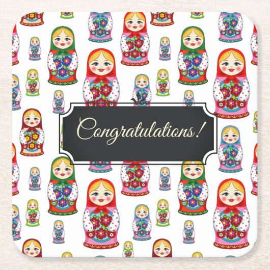  Matreshka Kartonnen Onderzetters (Voorkant)