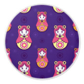 Matreshka-patroon Keramische Knop (Voorkant)