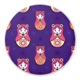 Matreshka-patroon Keramische Knop