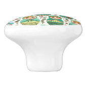 Matreshka patroon keramische knop (Zijkant)