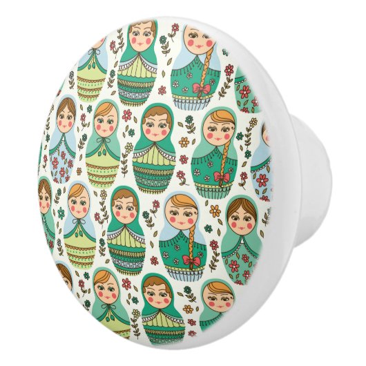 Matreshka patroon keramische knop (Rechts)