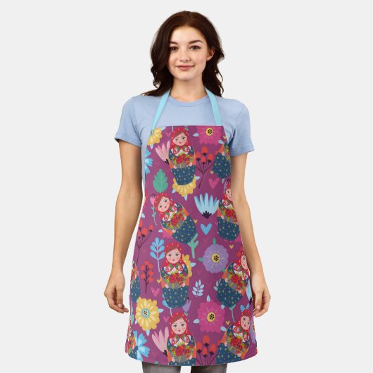 Matreshka-patroon Schort (Gedragen)