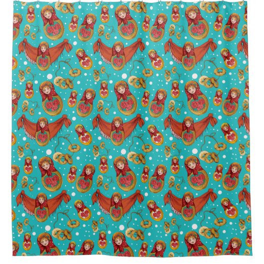 Matreshka Shower Curtain Douchegordijn (Voorkant)