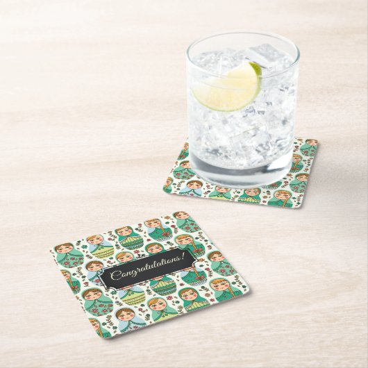  Matreshka Square Paper Onderzetter (Insitu)