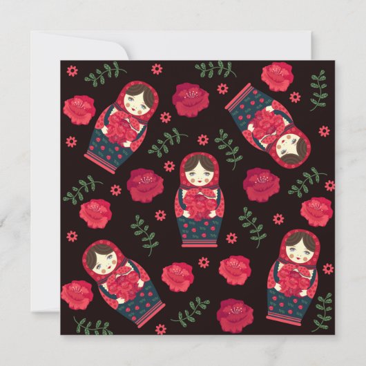 Matreshka Wedding Invitations Save The Date (Achterkant)