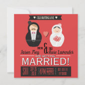 Matreshka Wedding Invitations Save The Date (Voorkant)