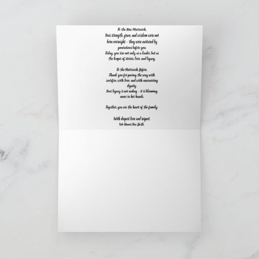 MATRIARCH BEDANKKAART (Binnen)