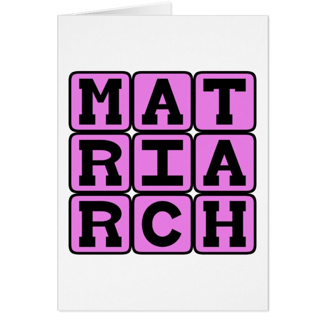 Matriarch, moeder van het gezin (Voorkant)