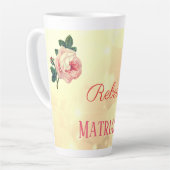 Matriarch van gepersonaliseerde Rozen Latte Mok (Linkerhoek)