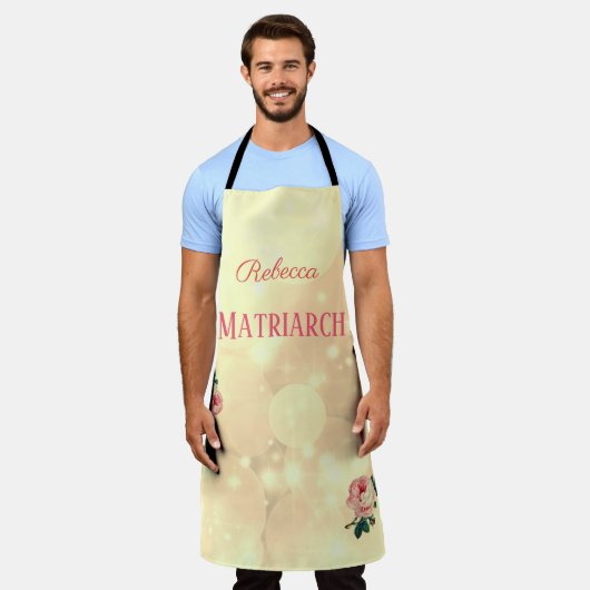 Matriarch van gepersonaliseerde Rozen Schort (Gedragen)