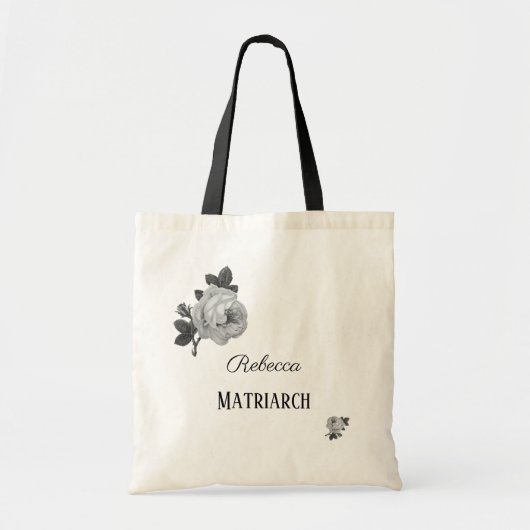 Matriarch van gepersonaliseerde Rozen Tote Bag (Voorkant)