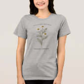 Matricaria Chamomilla Botanische Tuin Tri-Blend Shirt (Voorkant)