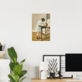 Matrijs Enkelin beim Schreiben Poster (Thuiskantoor)