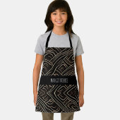 Matrijs snijdt gestileerd hout Monochrom modern pa Schort (Insitu)