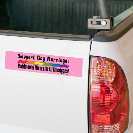 Matrimonial Misery Equality Bumpersticker (Op Truck)