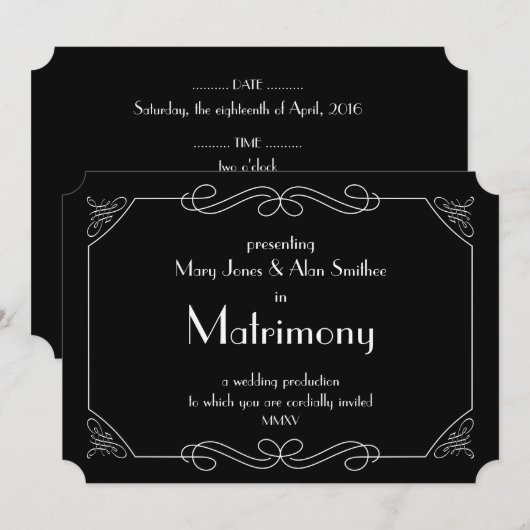 Matrimonie Kaart (Voorkant / Achterkant)