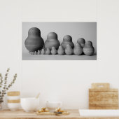 matrioshka's family_b&w poster (Keuken)