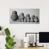 matrioshka's family_b&w poster (Thuiskantoor)