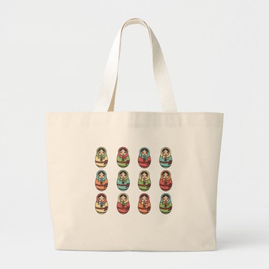 Matrioska Grote Tote Bag (Voorkant)