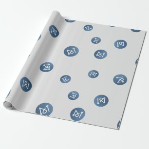 Matrix AI Network Cryptocurrency Coin Sign Patroon Cadeaupapier