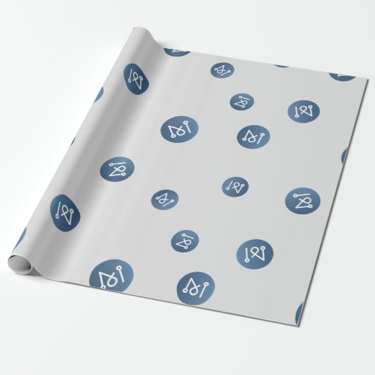 Matrix AI Network Cryptocurrency Coin Sign Patroon Cadeaupapier (Uitgerold)