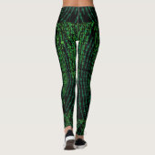 Matrix Binaire Code Leggings (Achterkant)