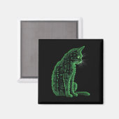 Matrix Cat Art Magneet (Voorkant / Achterkant)