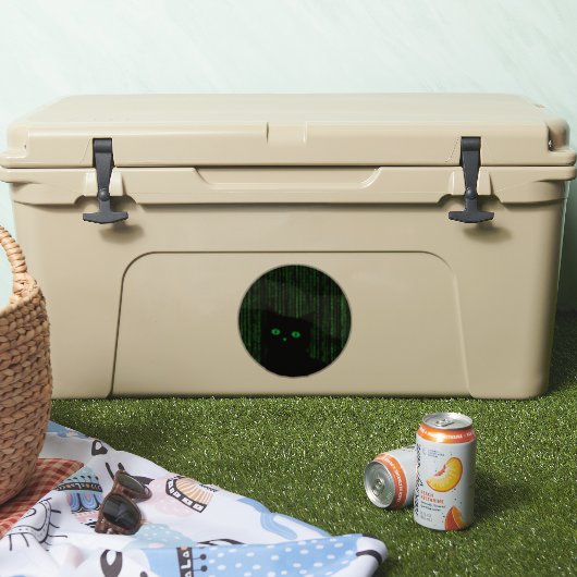 matrix cat, the matrix rain code, binary code sticker (Koeler)