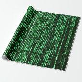 Matrix code Be a warrior againt the system Cadeaupapier (Uitgerold)