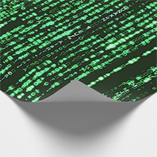 Matrix code Be a warrior againt the system Cadeaupapier (Hoek)