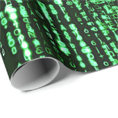 Matrix code Be a warrior againt the system Cadeaupapier (Rol Hoek)