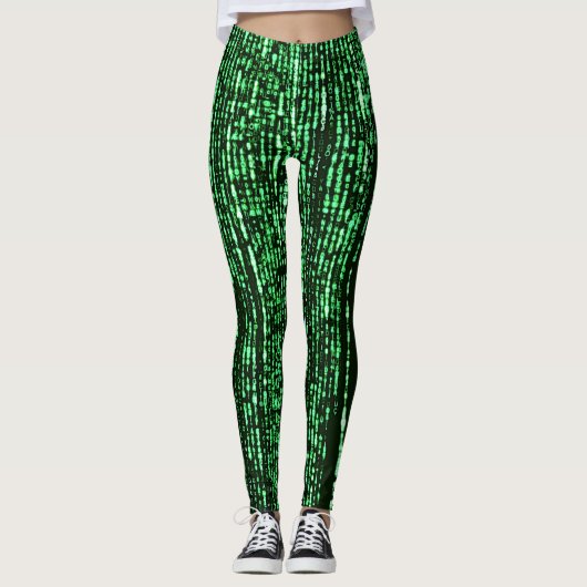 Matrix code Be a warrior againt the system Leggings (Voorkant)