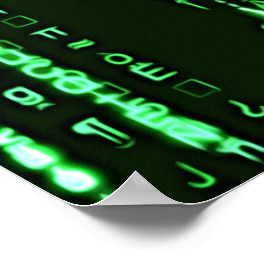 Matrix code Be a warrior againt the system Poster (Hoek)