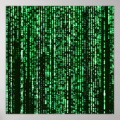Matrix code Be a warrior againt the system Poster (Voorkant)