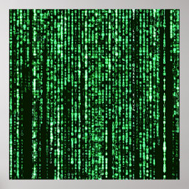 Matrix code Be a warrior againt the system Poster