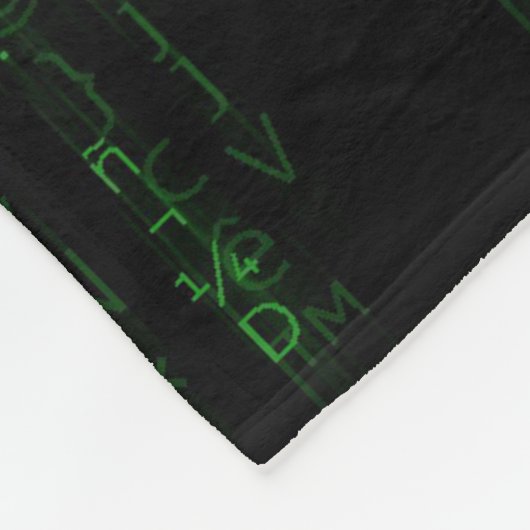 Matrix-code Fleece Deken (Hoek)