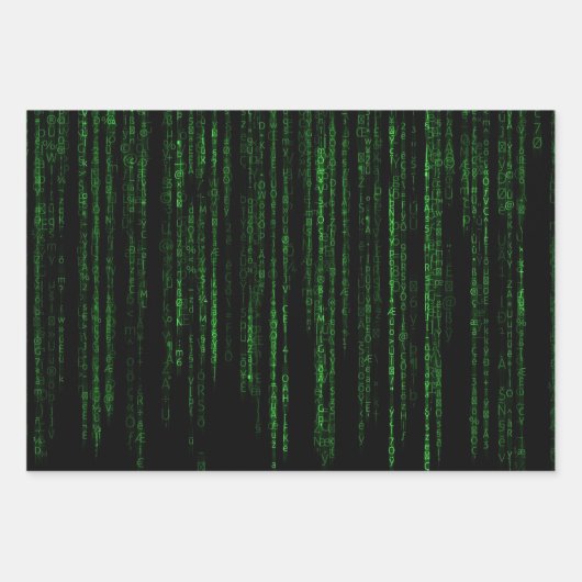 Matrix-code Inpakpapier Vel (Voorkant)
