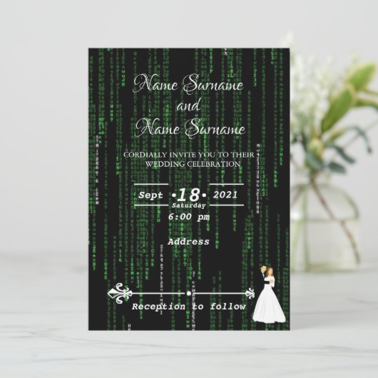 Matrix-code Kaart (Staand voorkant)