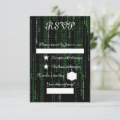 Matrix-code RSVP Kaartje (Staand voorkant)