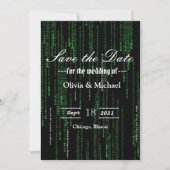 Matrix-code Save The Date (Voorkant)