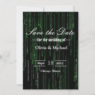 Matrix-code Save The Date
