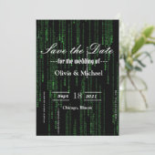 Matrix-code Save The Date (Staand voorkant)