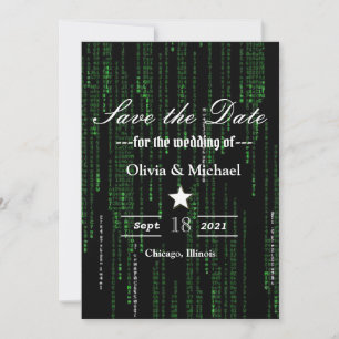 Matrix-code Save The Date