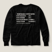 Matrix Militair Motor Onderhoud Status Tee (Achterkant)
